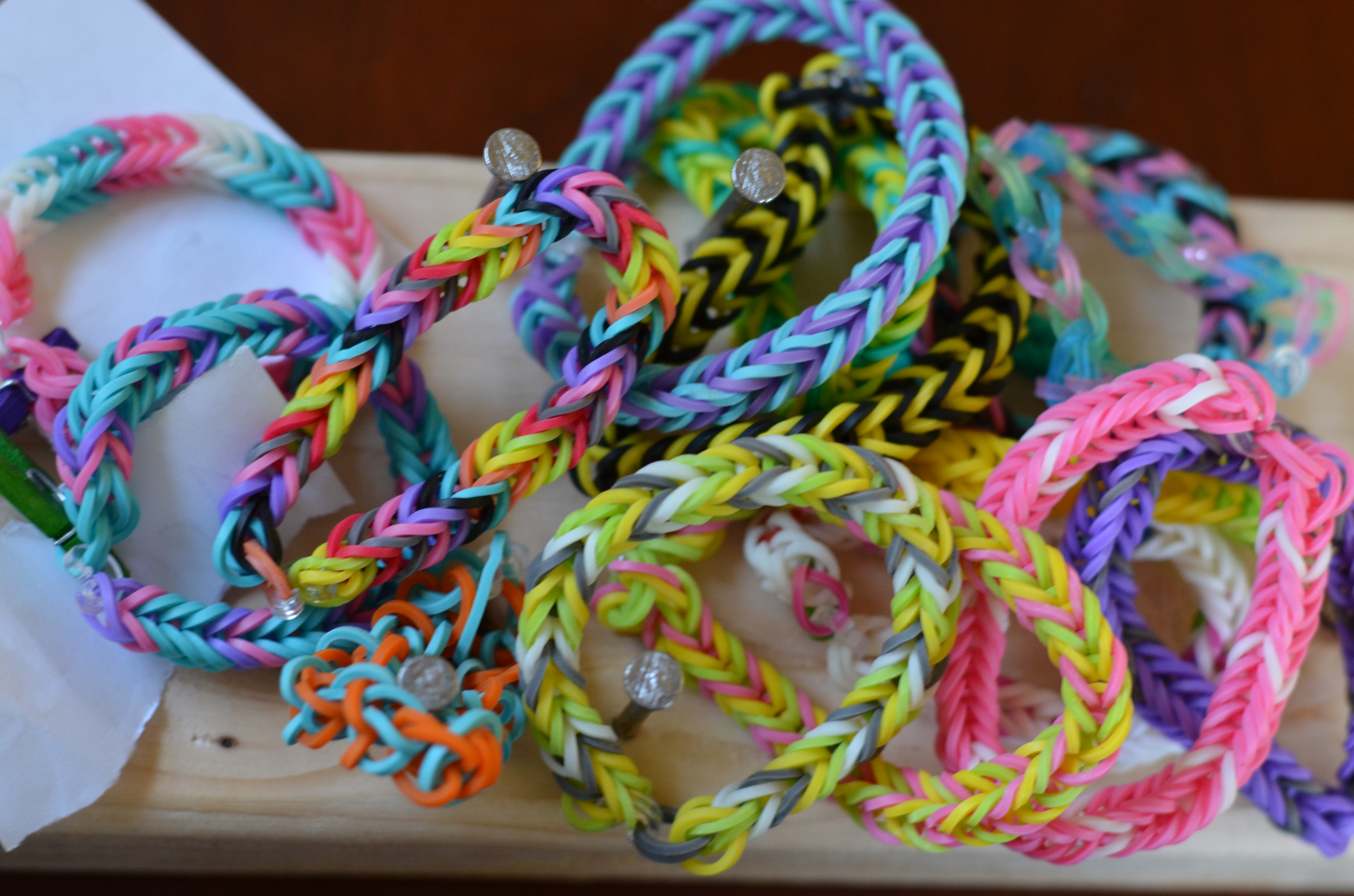 Rubber Band Bracelets: The saga continues with beads.