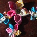 Button Flower Pins